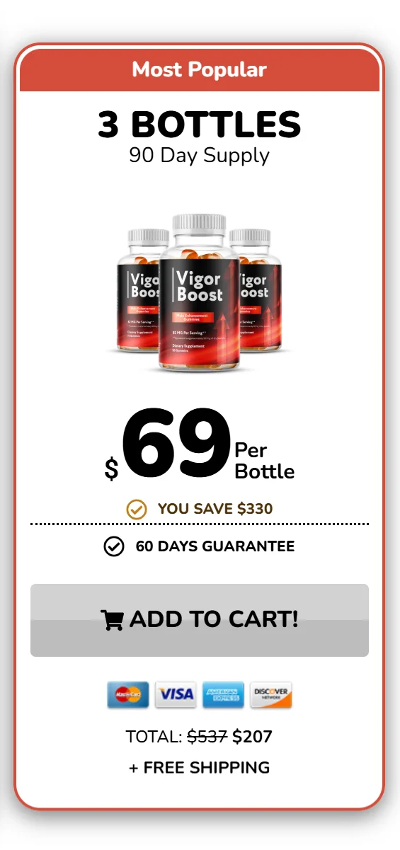 Vigor Boost™ 3 bottles pricing